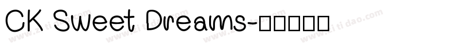 CK Sweet Dreams字体转换